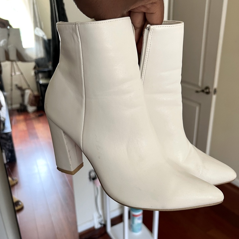 White booties, boots